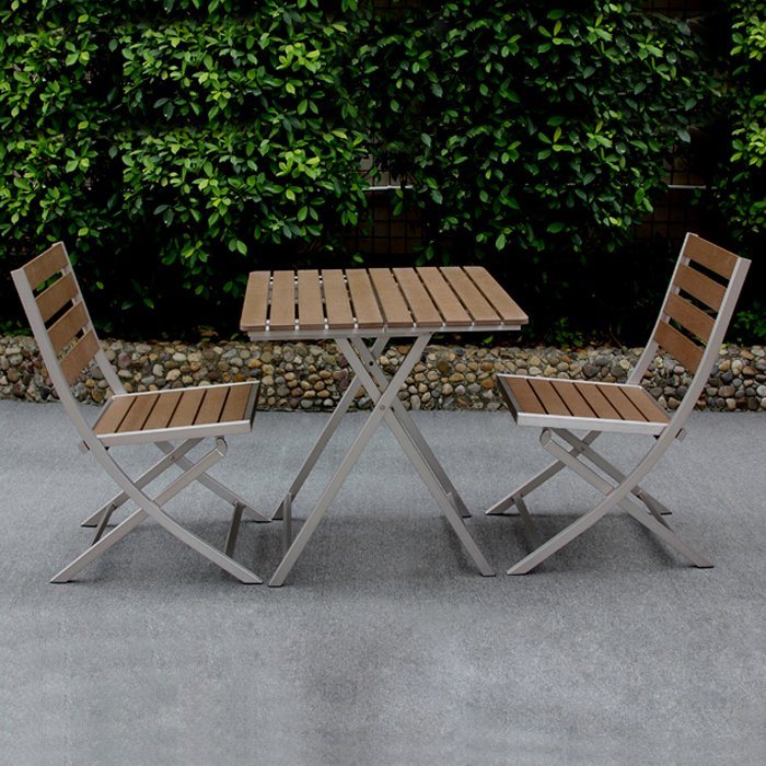 Leisure Cafe Beer Outdoor Furniture Powder Spraying Aluminum Folding Chair Table Set