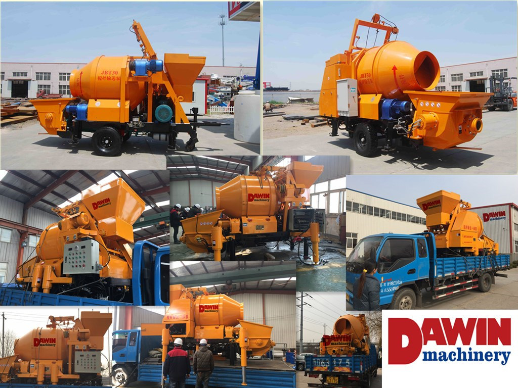 Competitive Price Stable Quality Concrete Pump with 450L Barrel Mixer