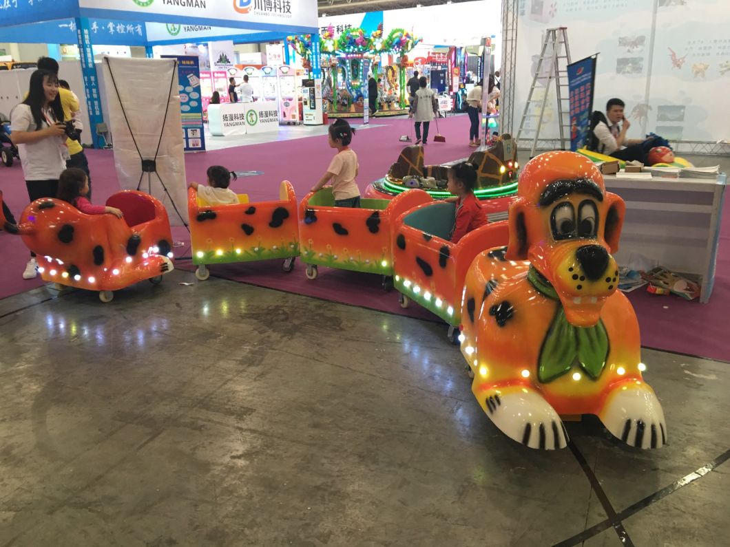 Kiddie Ride Electric Train in Amusement Park