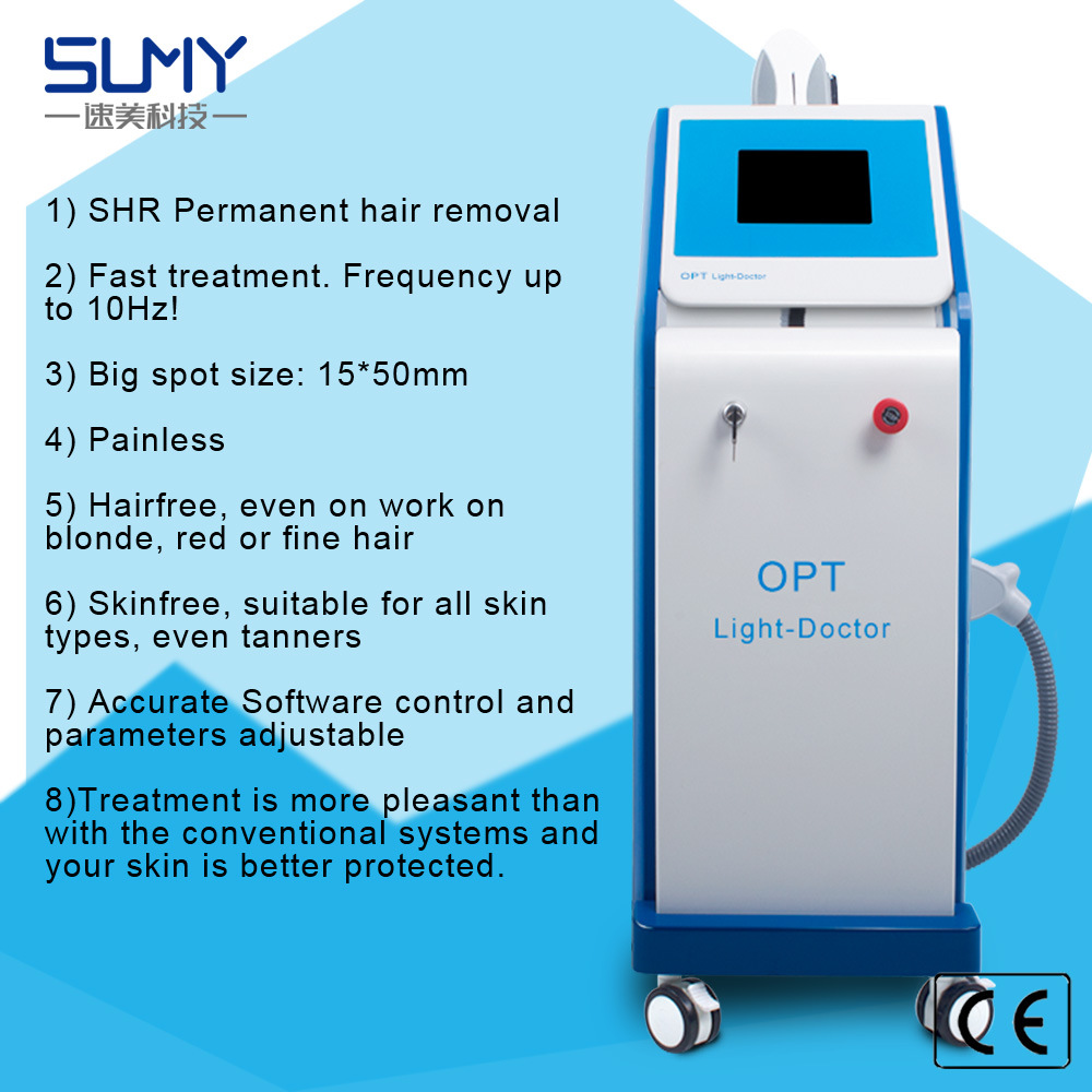 Blue Beauty Machine for Skin Care Removal of Hair Acne with Opt Shr IPL