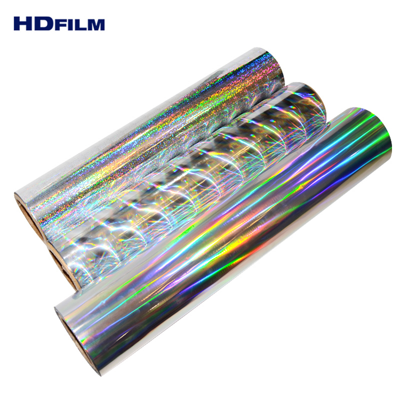 Colorful PVC Glossy Embossed Holographic Wrapping Film