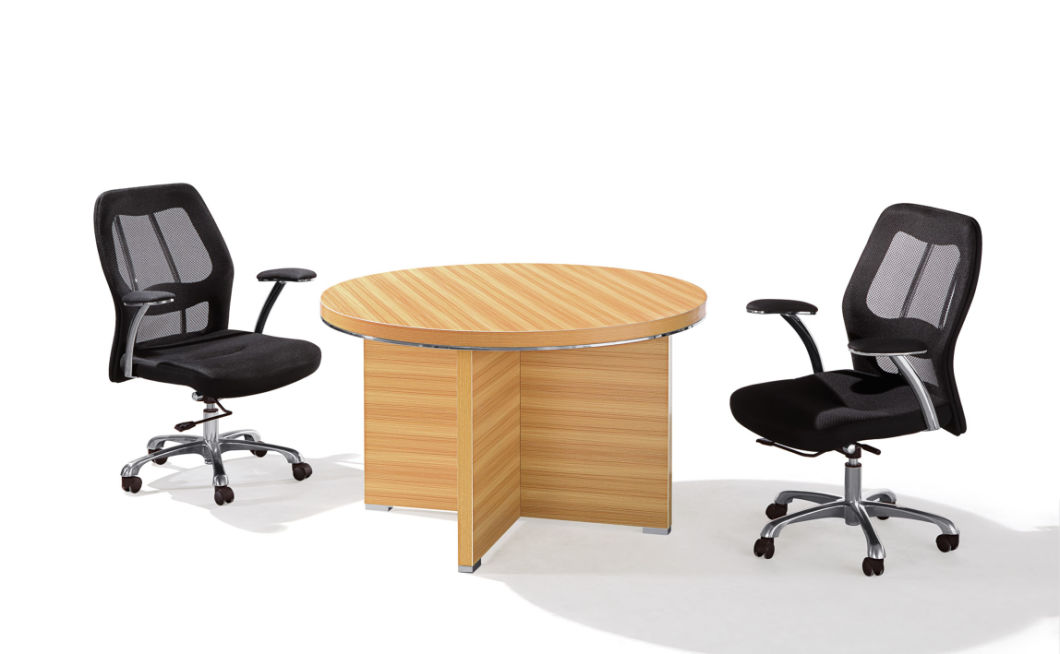 Commercial Office Furniture MFC Wooden Round Shaped Conference Table