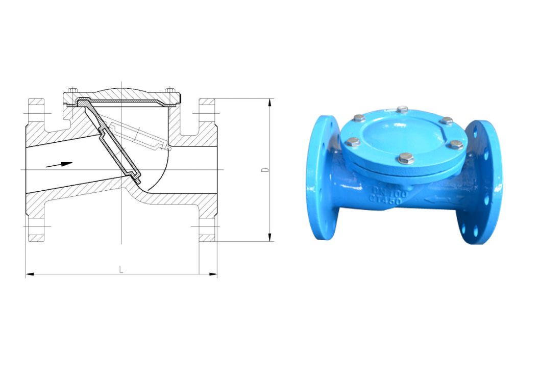 Cast Iron Rubber Disc Swing Check Valve