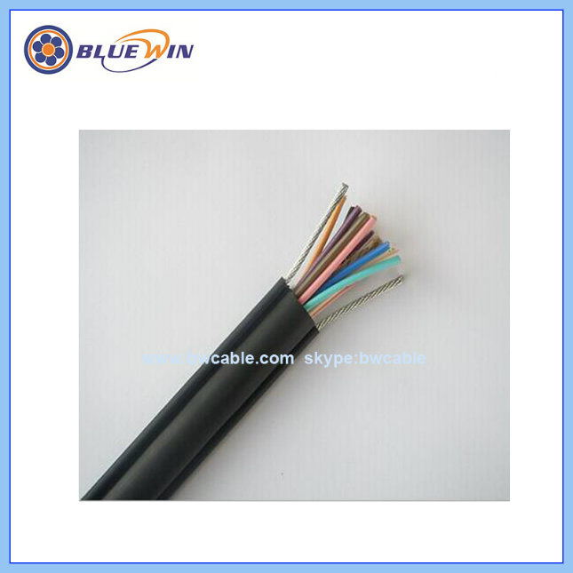 Round Pendant Cable with Supporting Steel Wire Super Flexible Traveling Control Cable for Crane and Hoist Rvv2g Rvv1g
