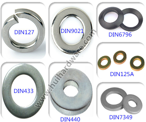 DIN127 Spring Lock Washer with Zinc Plated and Black/ Plain