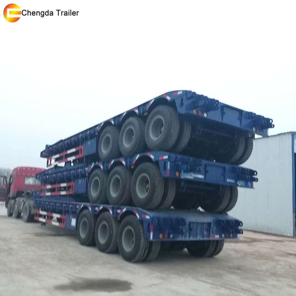 3 Axle 60ton Low Bed Vehicle for Sale
