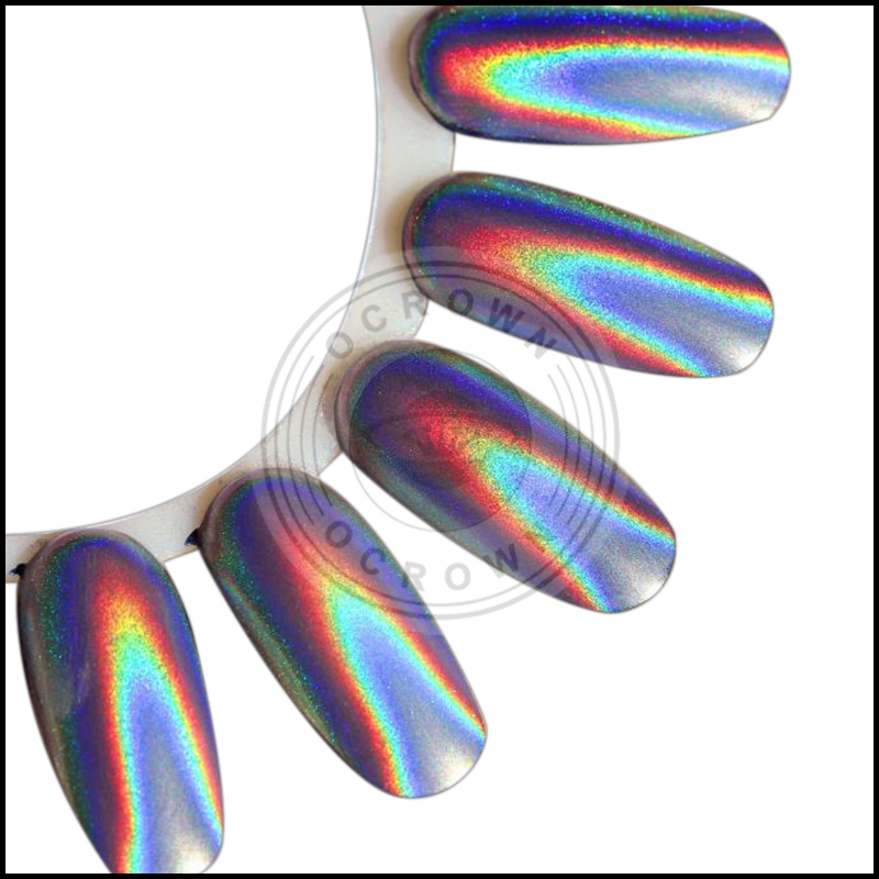 Sugar Holographic Laser Mirror Rainbow Holo Chrome Pigment for Nail