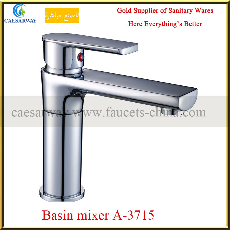 Chrome High Basin Brass Basin Faucet for Bathroom