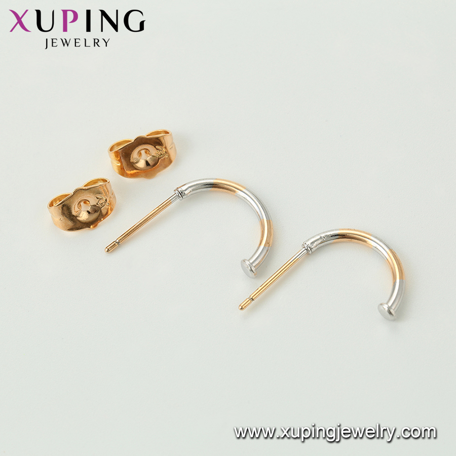 Xuping Saudi Gold Plated Wedding Designs Gold Studs Earring Jewelry for Girls