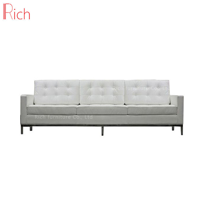 Florence Knoll Modern Office Waiting Room Leather Sofa
