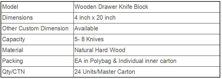 Wooden Kitchen Drawer Knife Block & Bamboo Knife Block