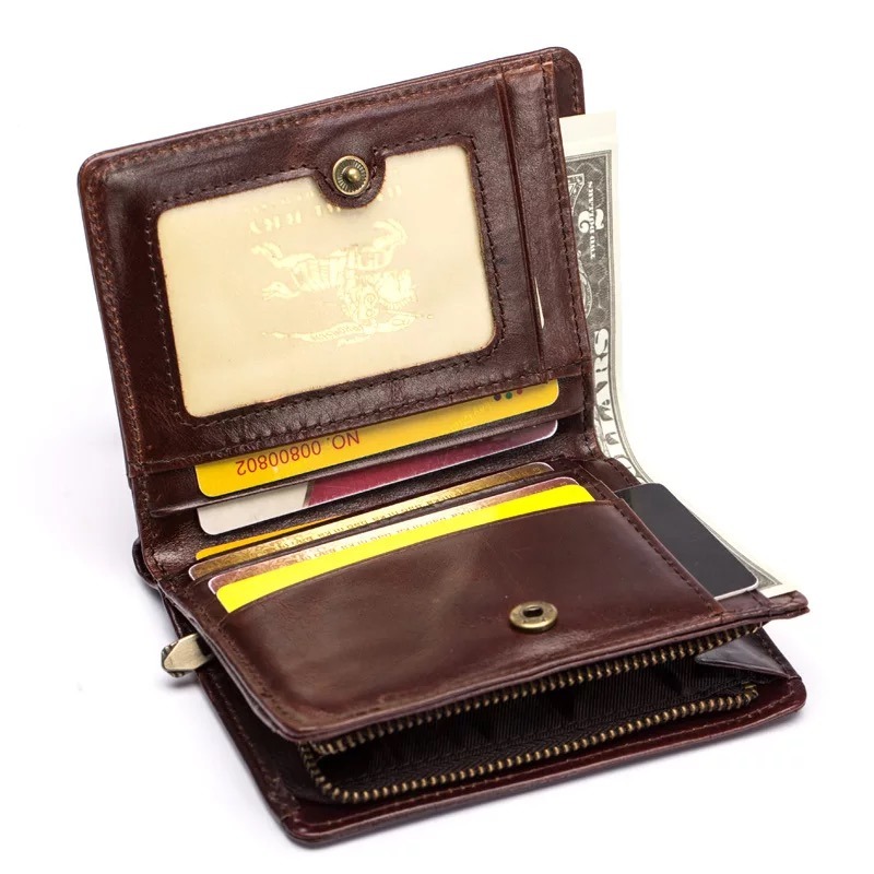 Coin Credit Card Wallet Mens Leather Wallet