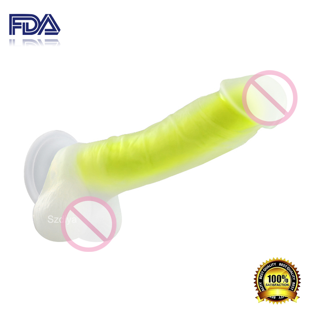 Dual Layer Dildo Real Skin Rubber Artificial Penis Sex Toy for Female (DYAST412MC)