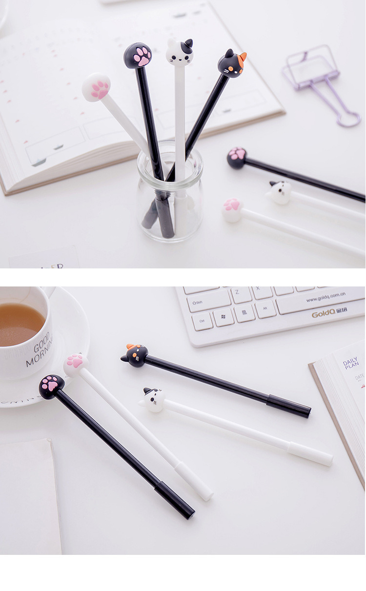 Cat and Paw Cute Anime Gel Pen as Writing Stationery