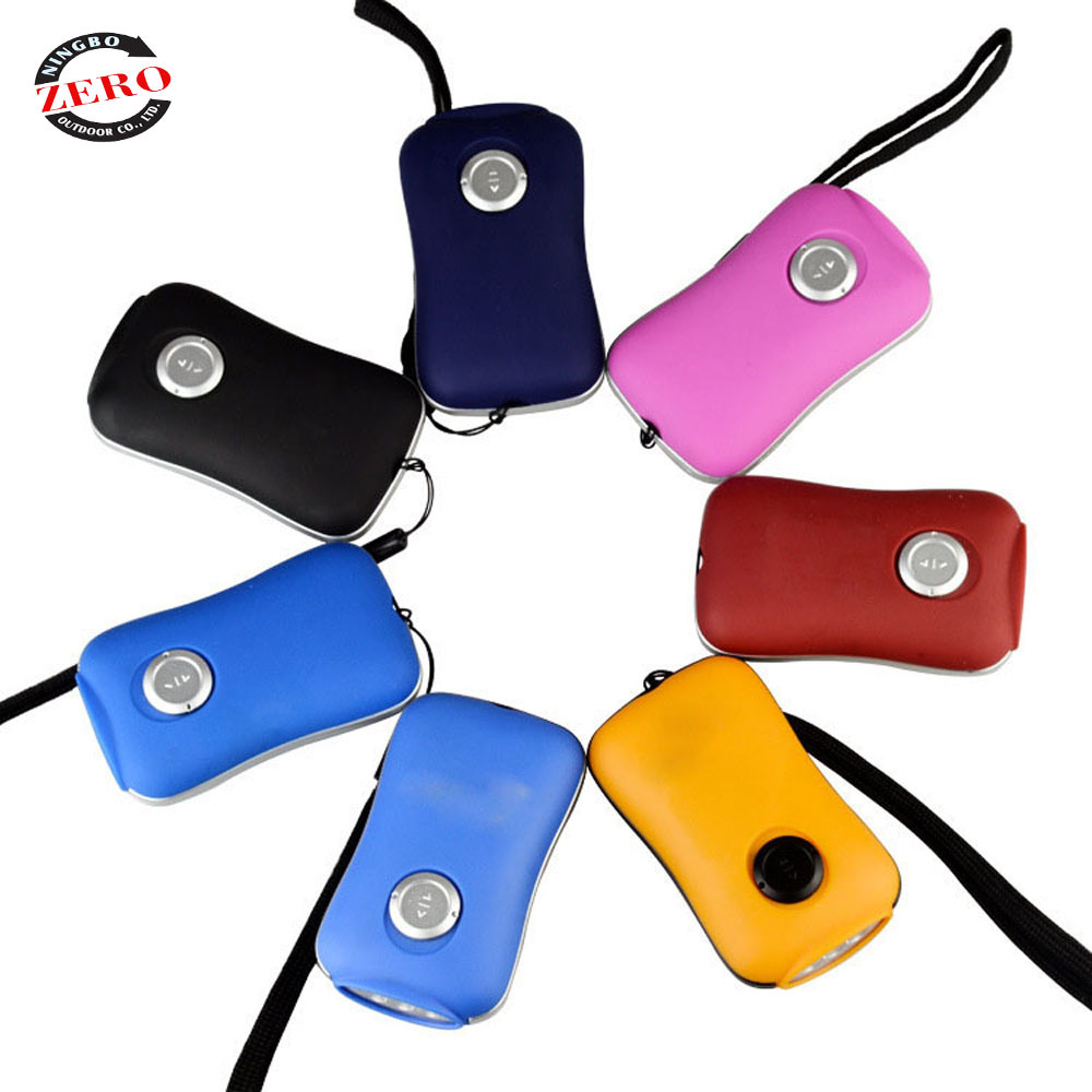 Promotional Dynamo LED Flashlight Portable Squeeze Hand Crank Flashlight