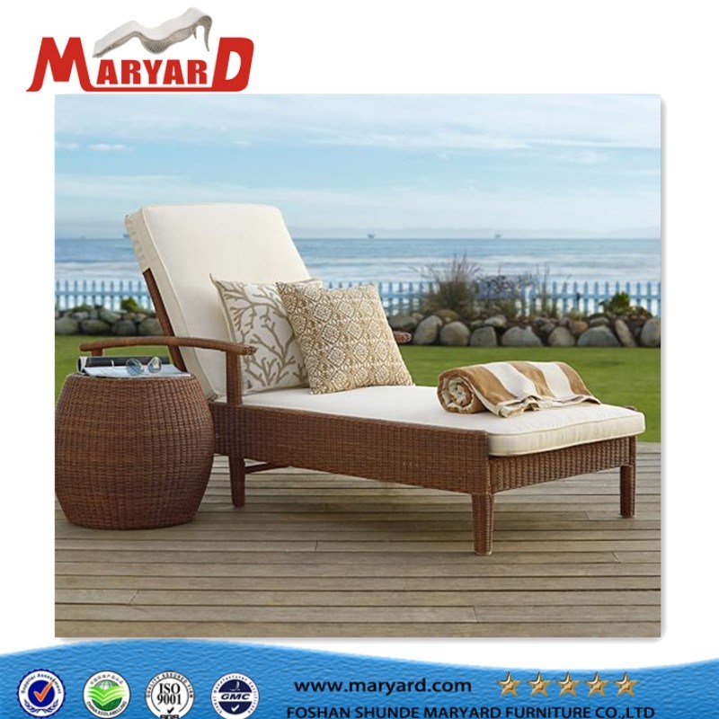 Professional Upholstered Fabric Hotel Furniture Outdoor Chaise Lounge Daybed