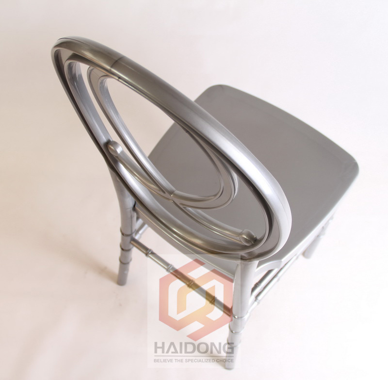 Stackable Hotel Silver Plastic PC Resin Infinite Phoenix Dining Chair