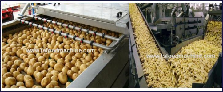 Potato French Fries Machine Automatic Frozen French Fries Machinery for Sale