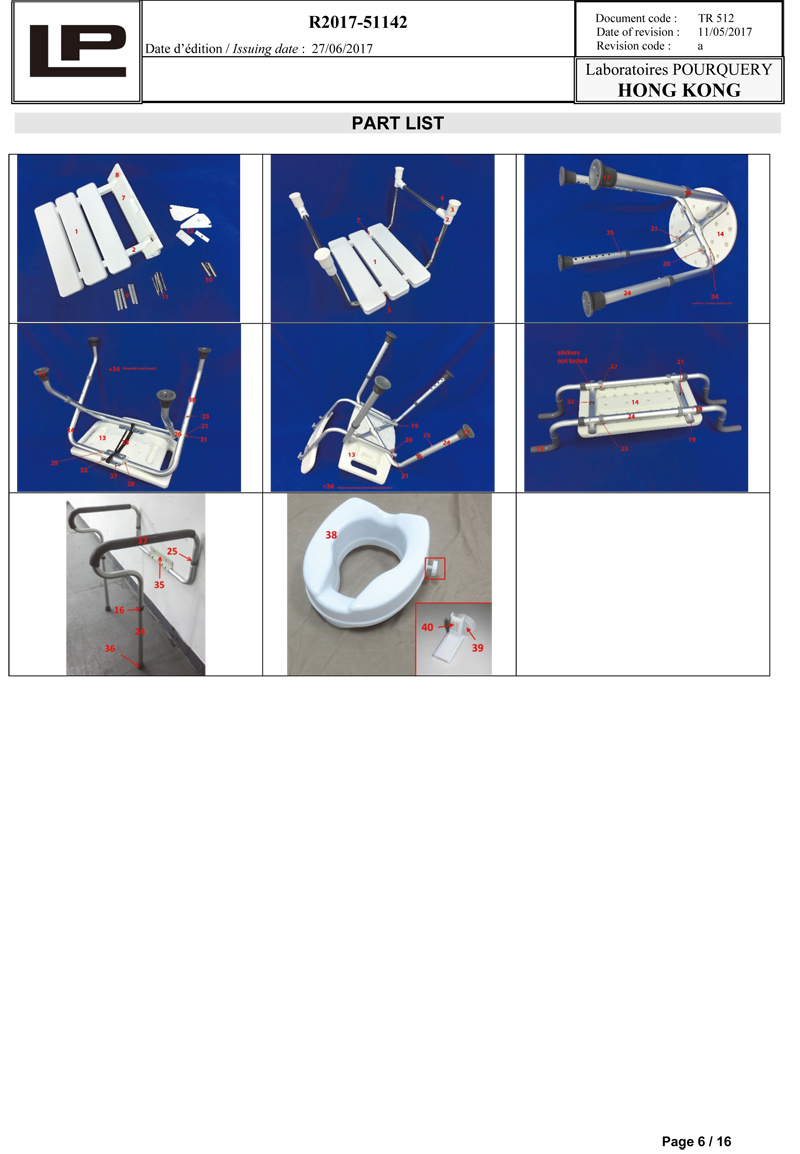 Aluminum Bathtub Seat Chair Adjustable for Old Disabled People