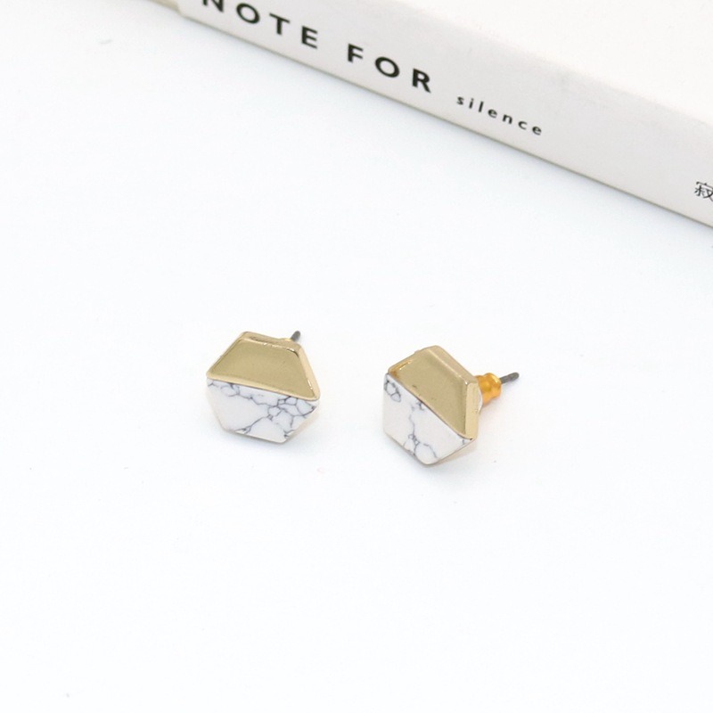 New Creative Tiny White Turquoise Stud Earrings for Women