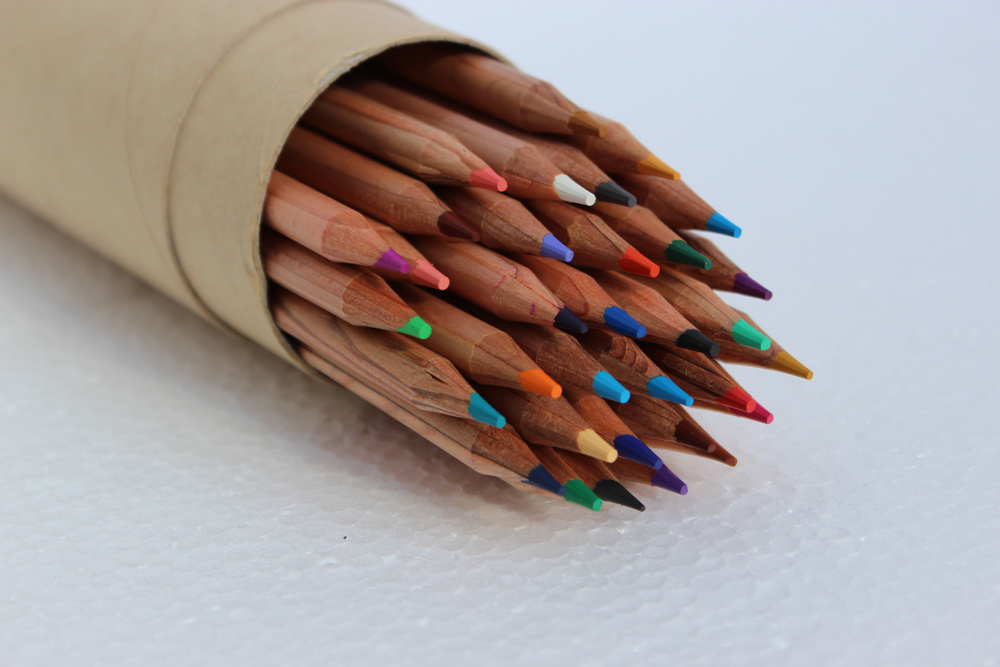 High Quality 24 Colored Pencils in Paper Tube