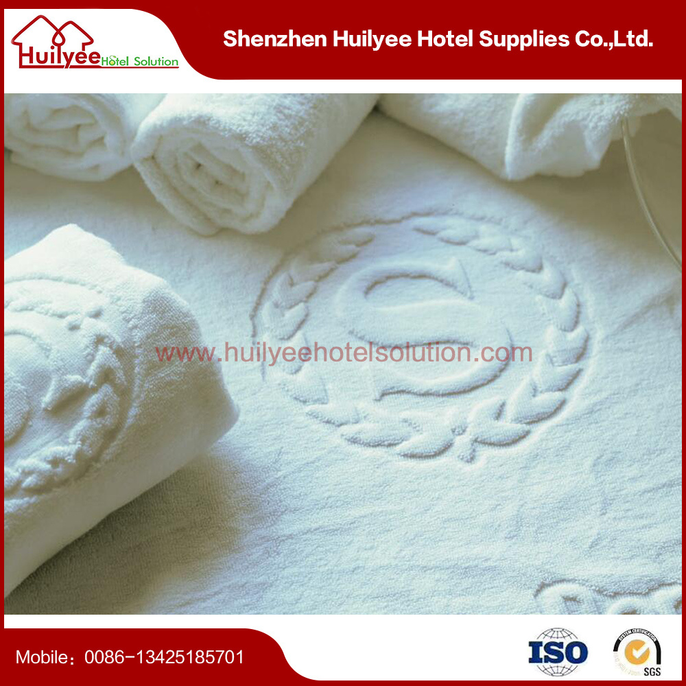 White Jacquard Hotel Bath Towel