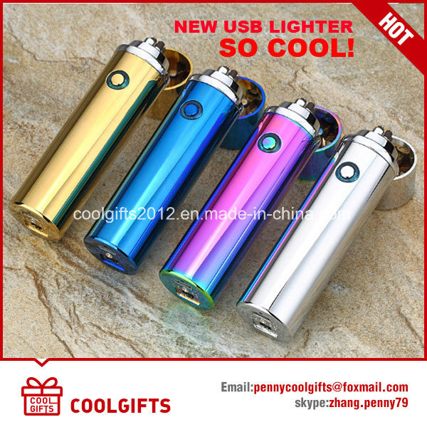 2017 Metal Electronic USB Charged Key Chain Cigarette Lighter