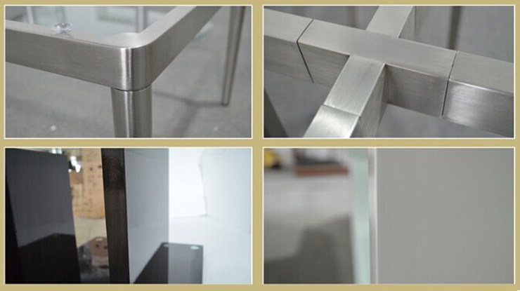 Brushed Stainless Steel Frame Coffee Table