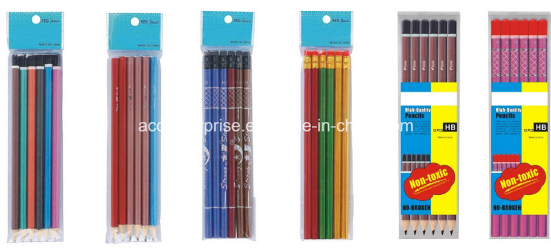 High Quality Hb Wooden Pencil with or Without Eraser