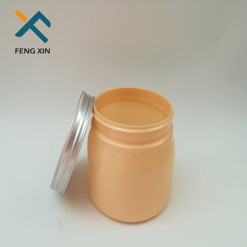 Cream Containers Pet Plastic Cosmetic Jar with Aluminum Lid