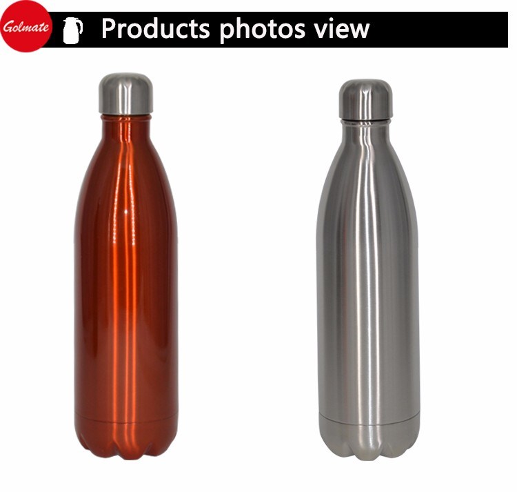 Stainless Steel Water Bottle 500ml 750ml Thermos Cola Shape Vacuum Flask Water Bottle