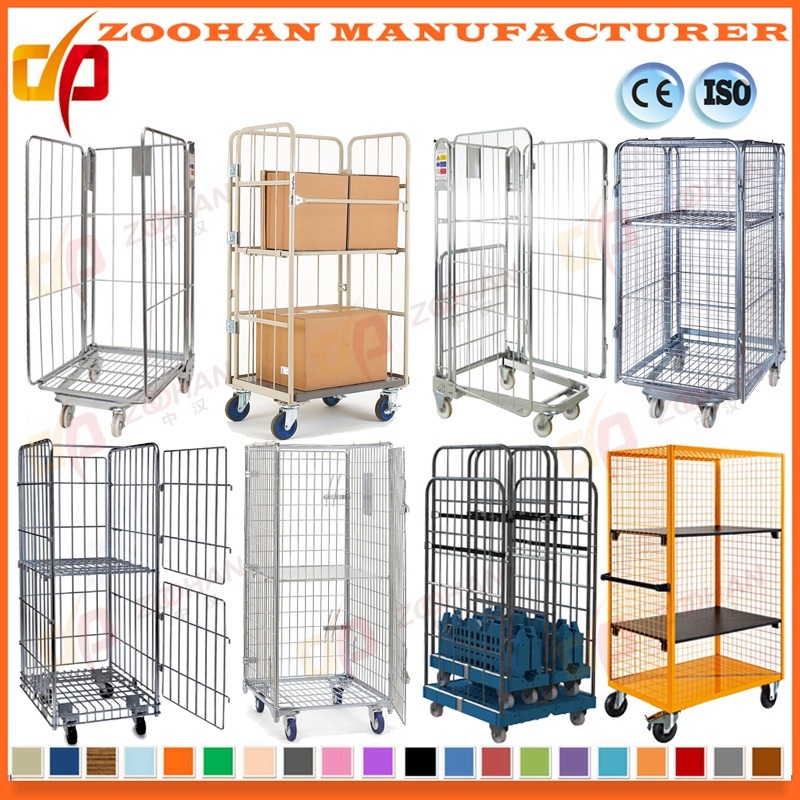 Warehouse Storage Stackbale Folding Logistic Wire Security Roll Container (Zhra42)