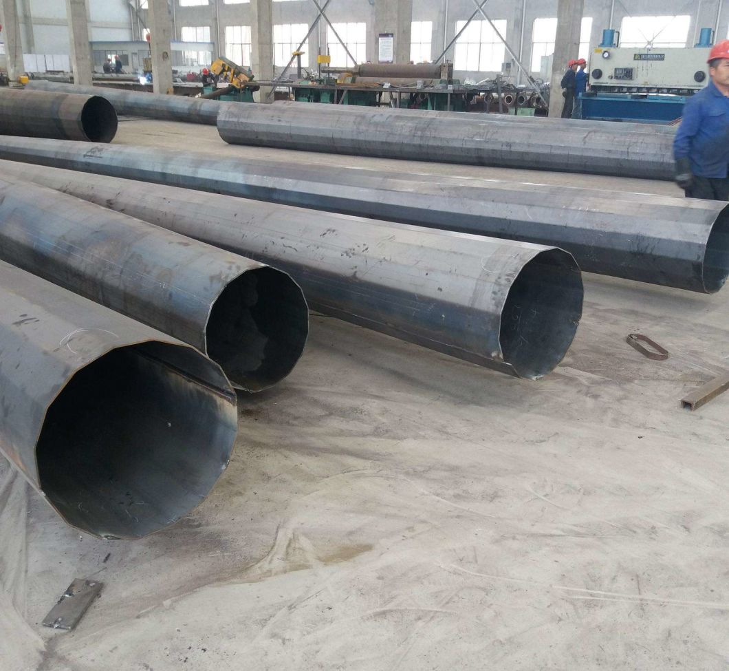 Telecom Galvanized Steel Monopole Tower