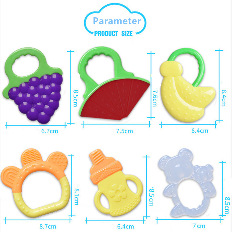 Nano Antibacterial FDA Safety Silicone Baby Teether Toys