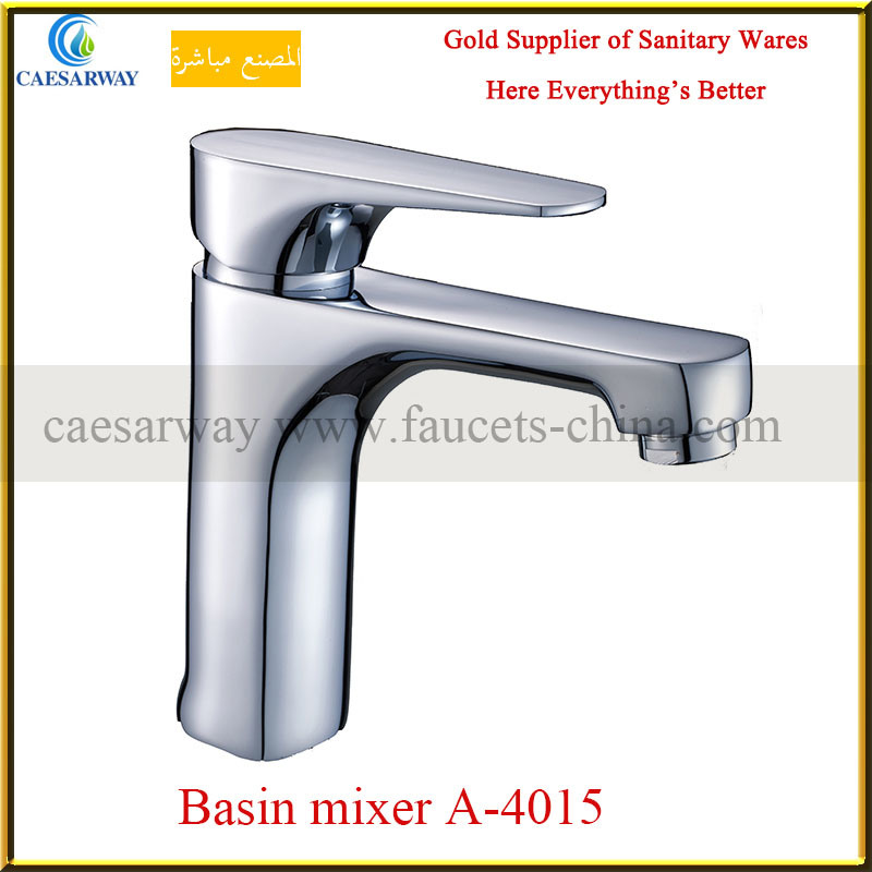 Chrome High Basin Brass Basin Faucet for Bathroom