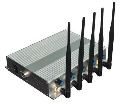 5 Bands Desktop Mobile Phone WiFi GPS Wireless Signal Jammer