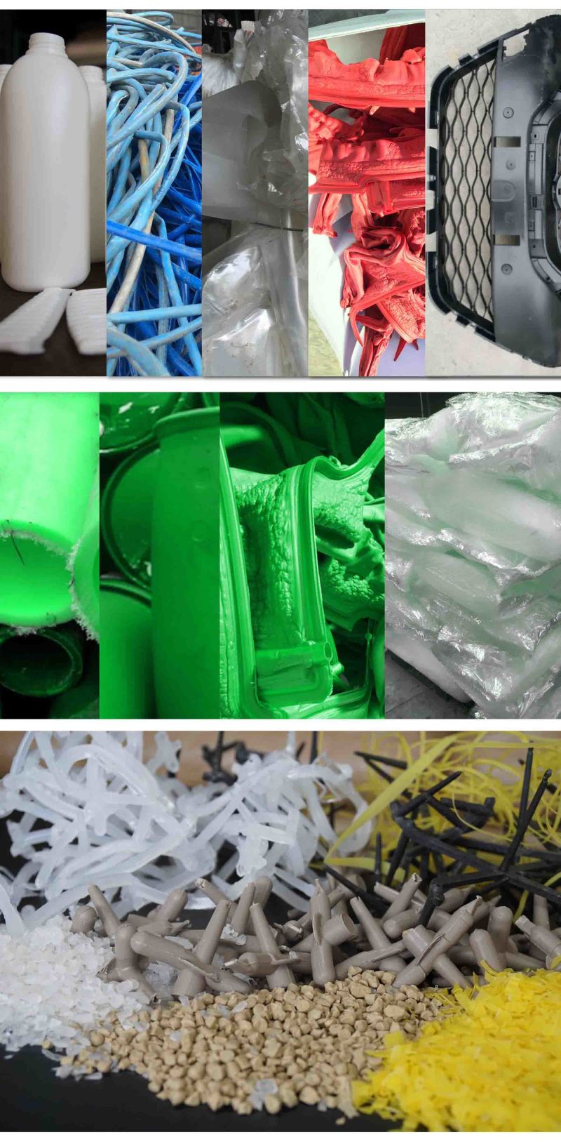 Waste Plastic Shredder Crusher Granulator Machine for PE/PP/PA/PVC/EPE/ABS/PS/Pet/PC/Nylon/Rubber