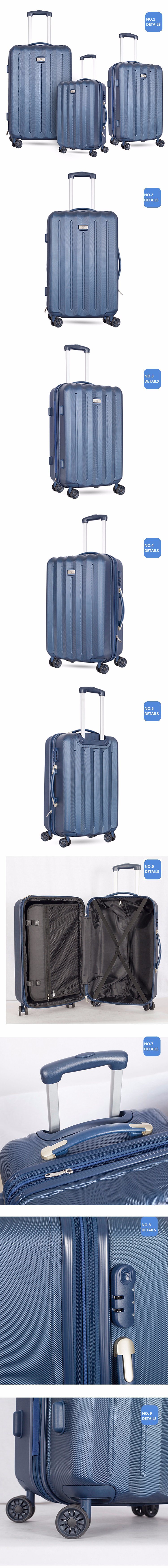 2018 Fashion 20/24/28 ABS Inch Trolley Travel Luggage Suitcase