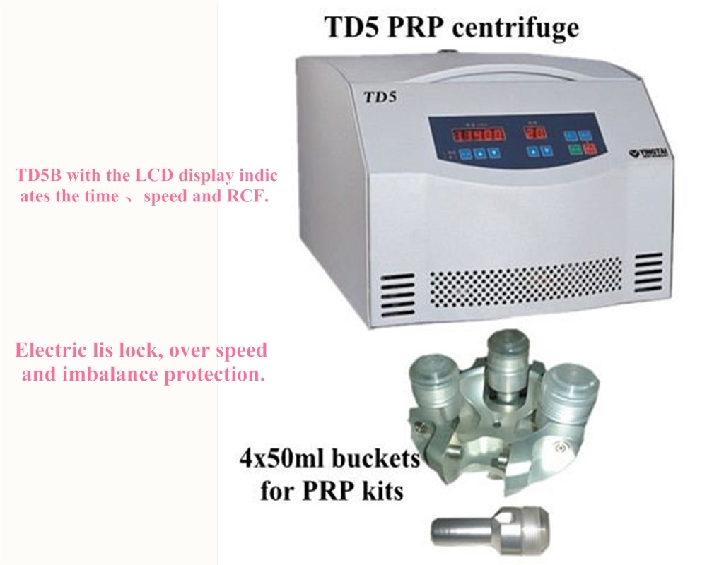 Td5 Prp Centrifuge 4*50 Ml Buckets for Prp Kits