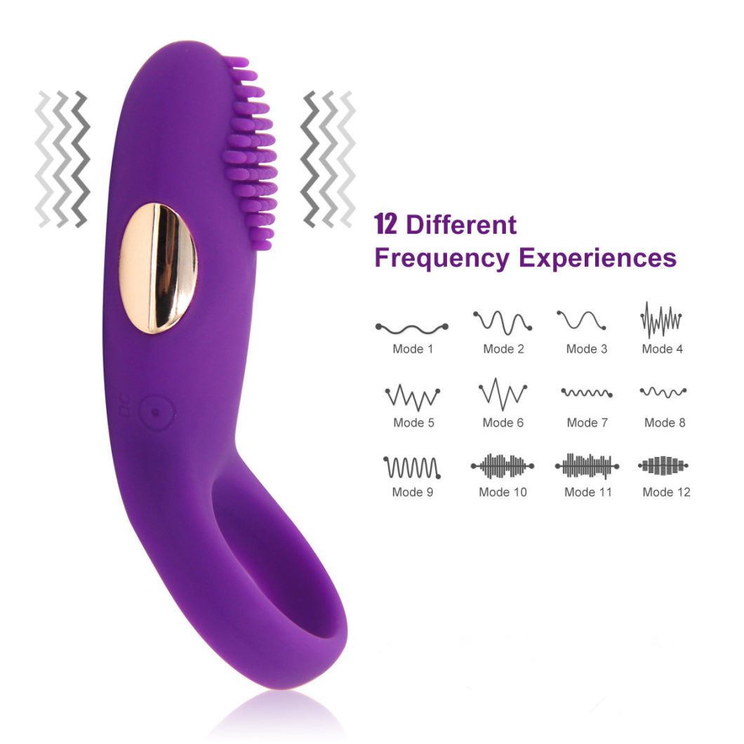 12 Function Men Cock Ring Exclusive Design Rechargeable Sex Product