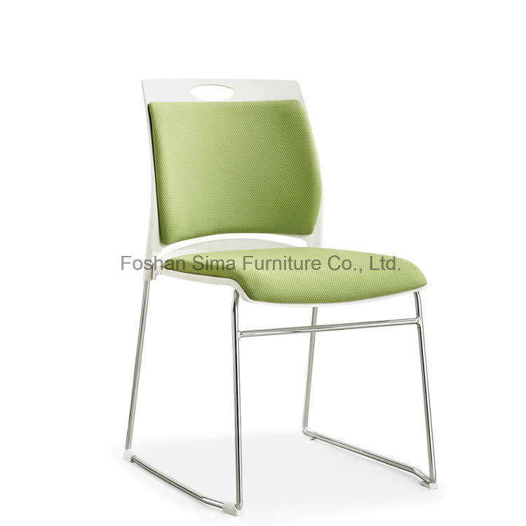 Used Green Plastic Stackable Office Visitor Chair