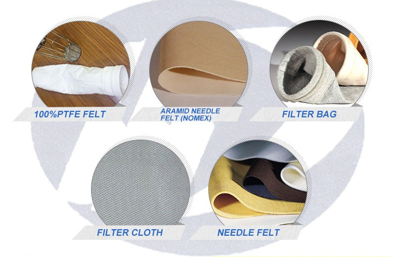 Coated PTFE Polyester Needle Felt Dust Filter Bag