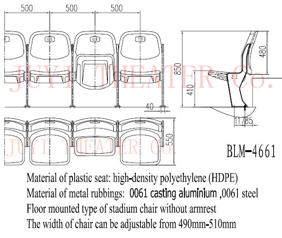 Blm-4661 Factories Mould Stadium Price Cheap Patio Chairs Models of Plastic Chair Floor Seating