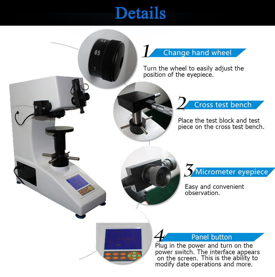 Digital Display Vickers Hardness Tester for Metal Glass Ceramics