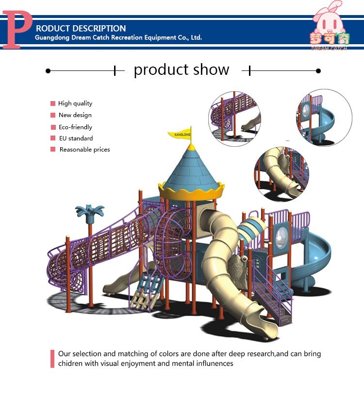 Kids Playzone Play Set Outdoor Amusement Park Plastic Slide