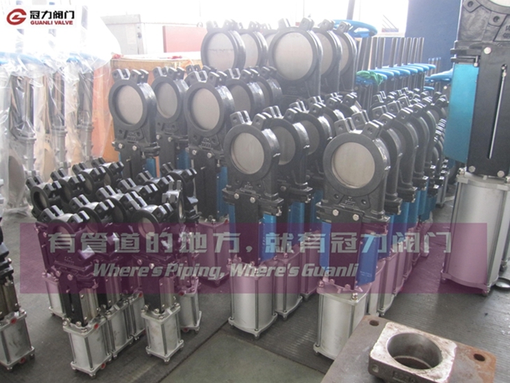 Pneumatic Knife Gate Valve with Mechanical Limit Switch