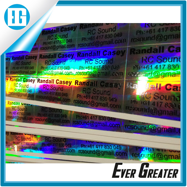 Custom Design Products Decorative Oval Adhesive Holographic Sticker