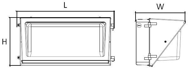 Outdoor Waterproof Wall Pack Light LED with Meanwell/UL Listed Driver