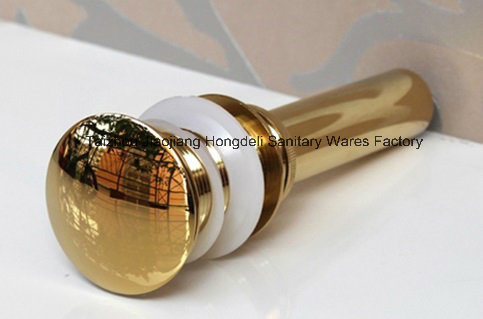 Bathroom Access Polished Brass Pop up Sink Drain