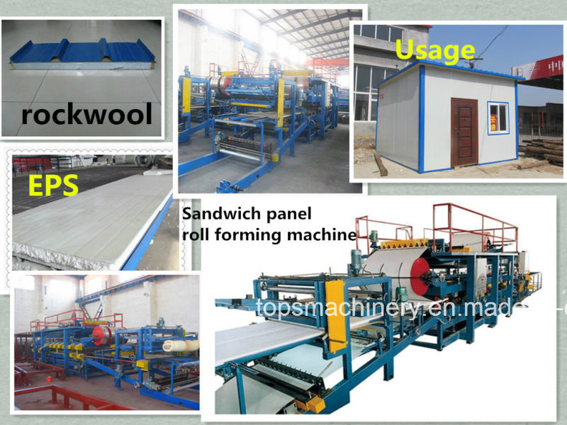 CE Approved EPS and Rock Wool Sandwich Wall Panel Board Cold Roll Forming Machine Production Line